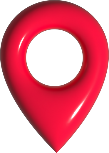 3d red location pin